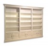 Bücherregal / Holzegal, weiß lackiert, massiv im Landhausstil aus Vollholz, Büromöbel aus Weichholz